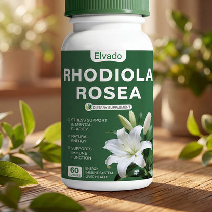 Elvado Rhodiola Rosea  500mg – Stress, Energy & Focus